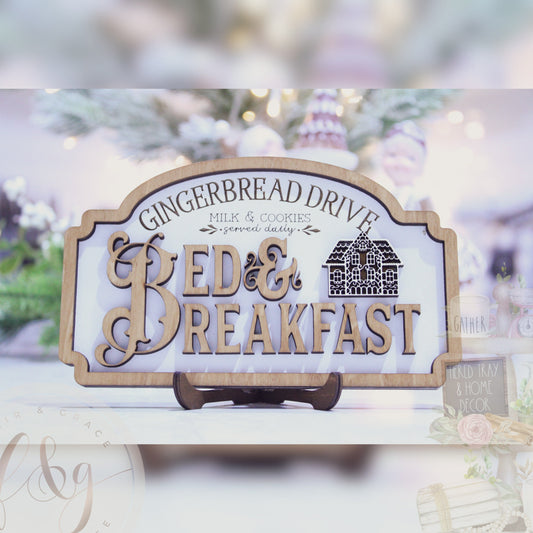 Gingerbread Dve Collection - Bed & Breakfast Sign