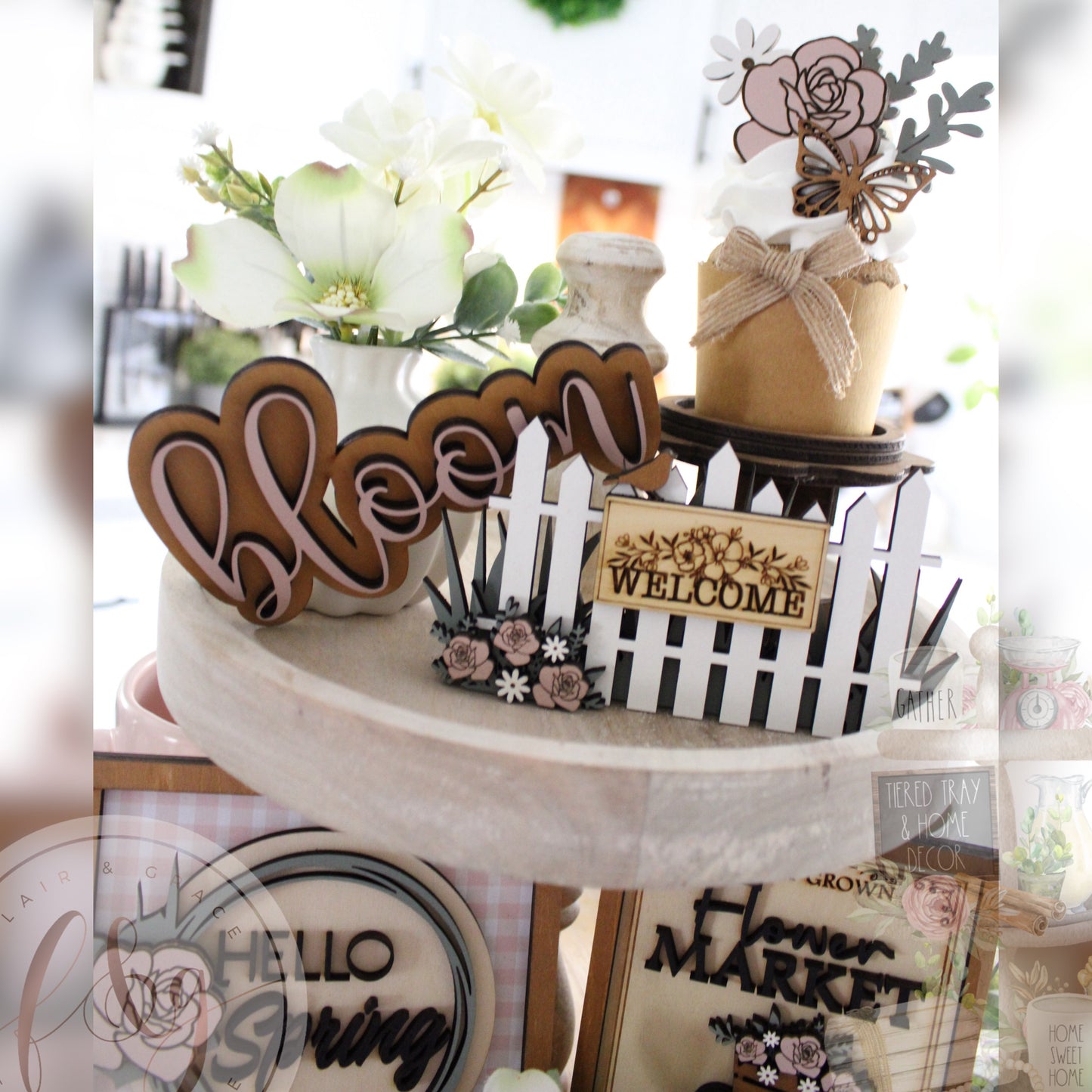 Spring Bliss Collection - Welcome Fence (freestanding)