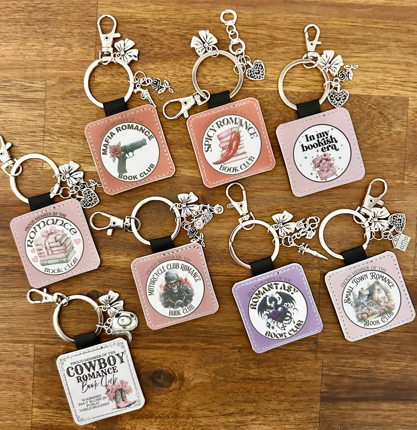 IN STOCK Bookish Genre Book Club Keychains