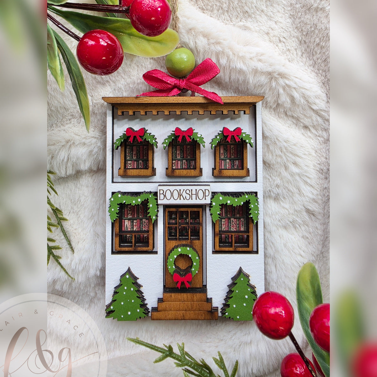Christmas Bookshop Ornament