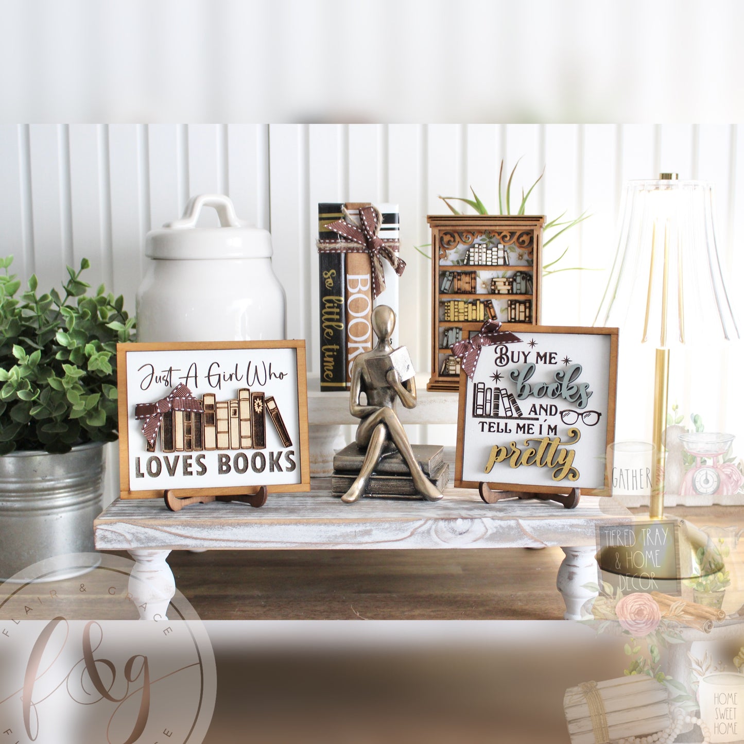 Book Addict - Faux Book Stack