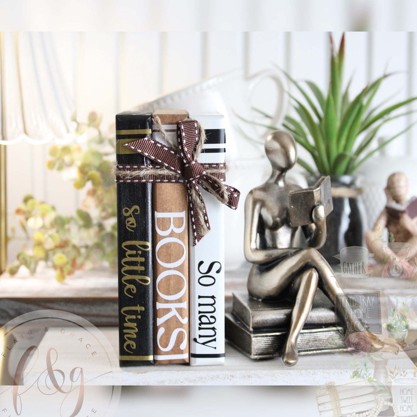 Book Addict - Faux Book Stack