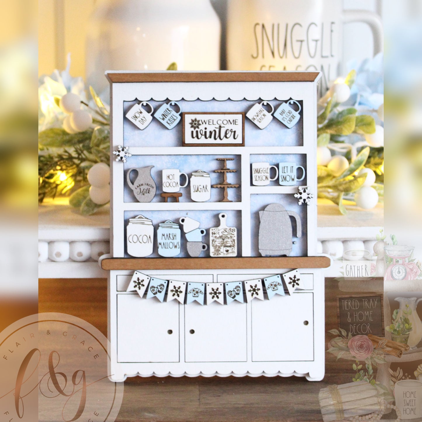Winter Magic Collection - Winter Magic Hutch Shelf Sitter