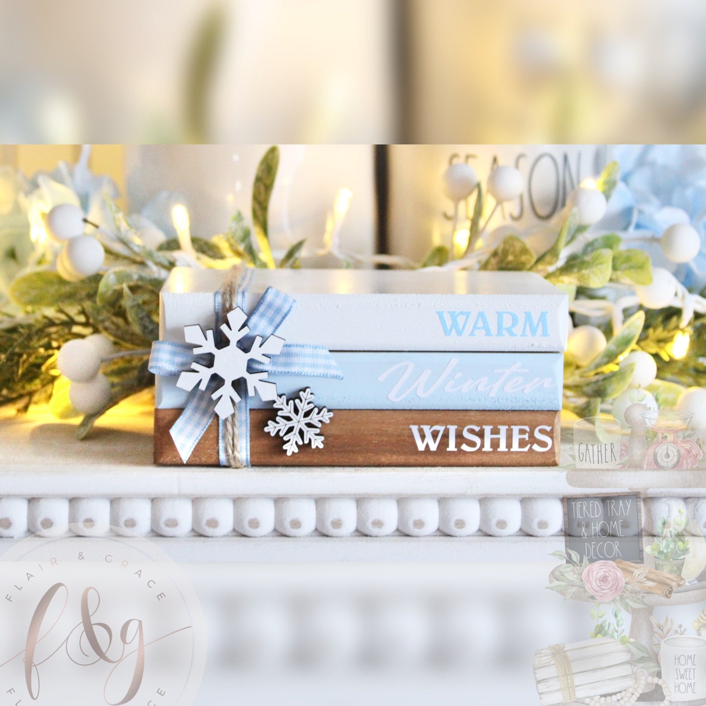 Winter Magic Collection - Faux Book Stack