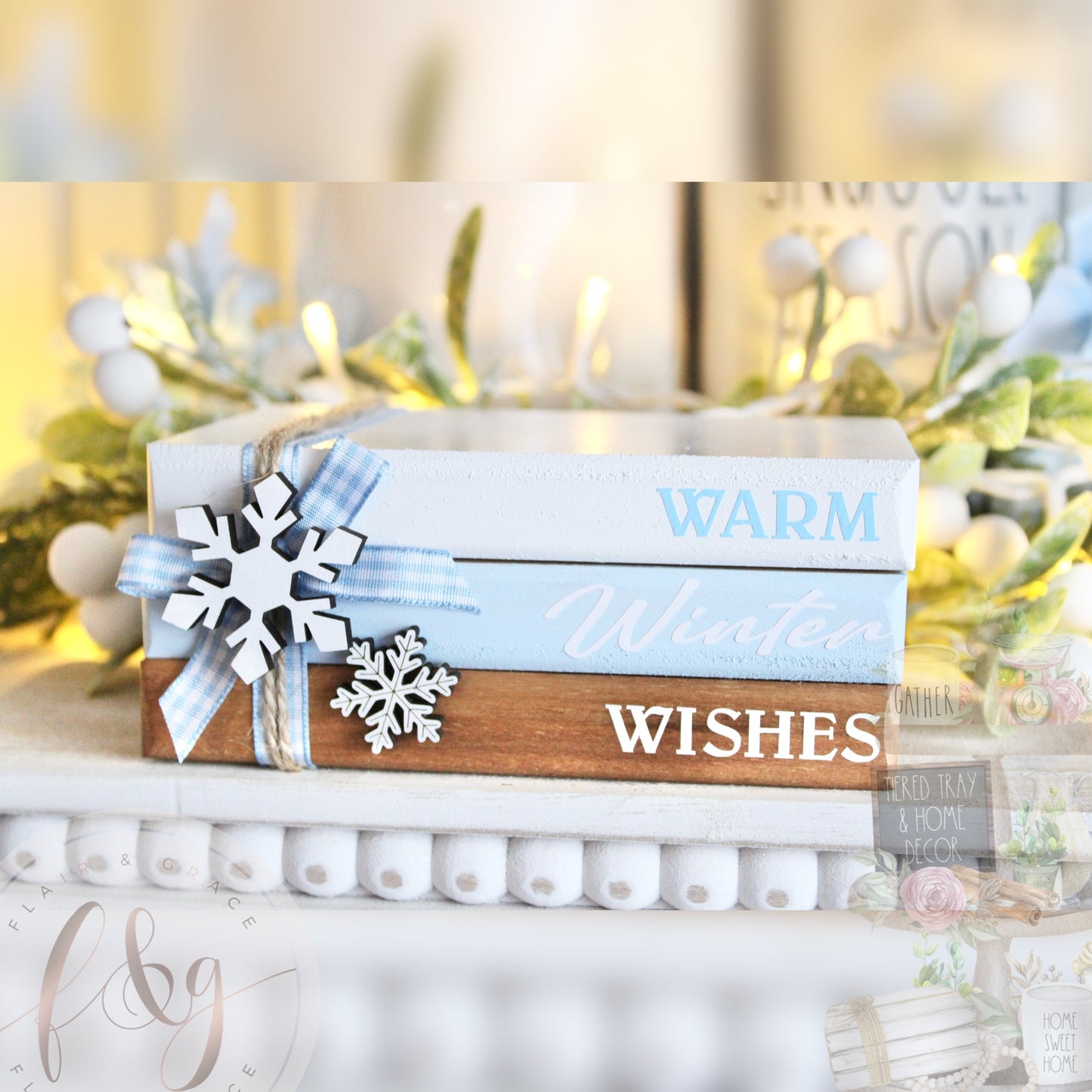 Winter Magic Collection - Faux Book Stack