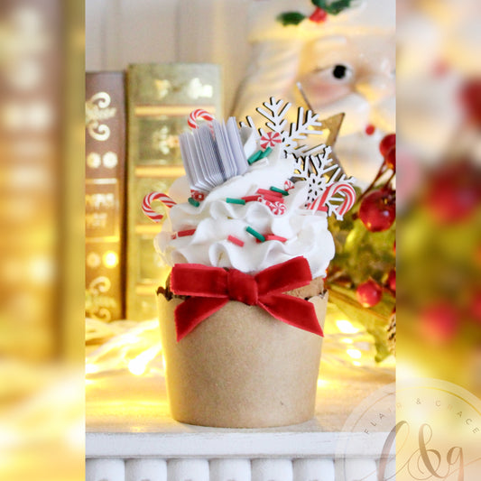 Cozy Christmas Bookshop Collection - Bookish Faux Cupcake