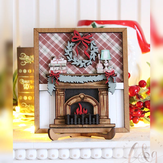 Cozy Christmas Bookshop Collection - Fireplace