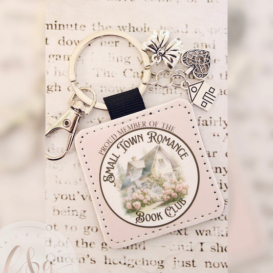 Small Town Romance Book Club Keychain