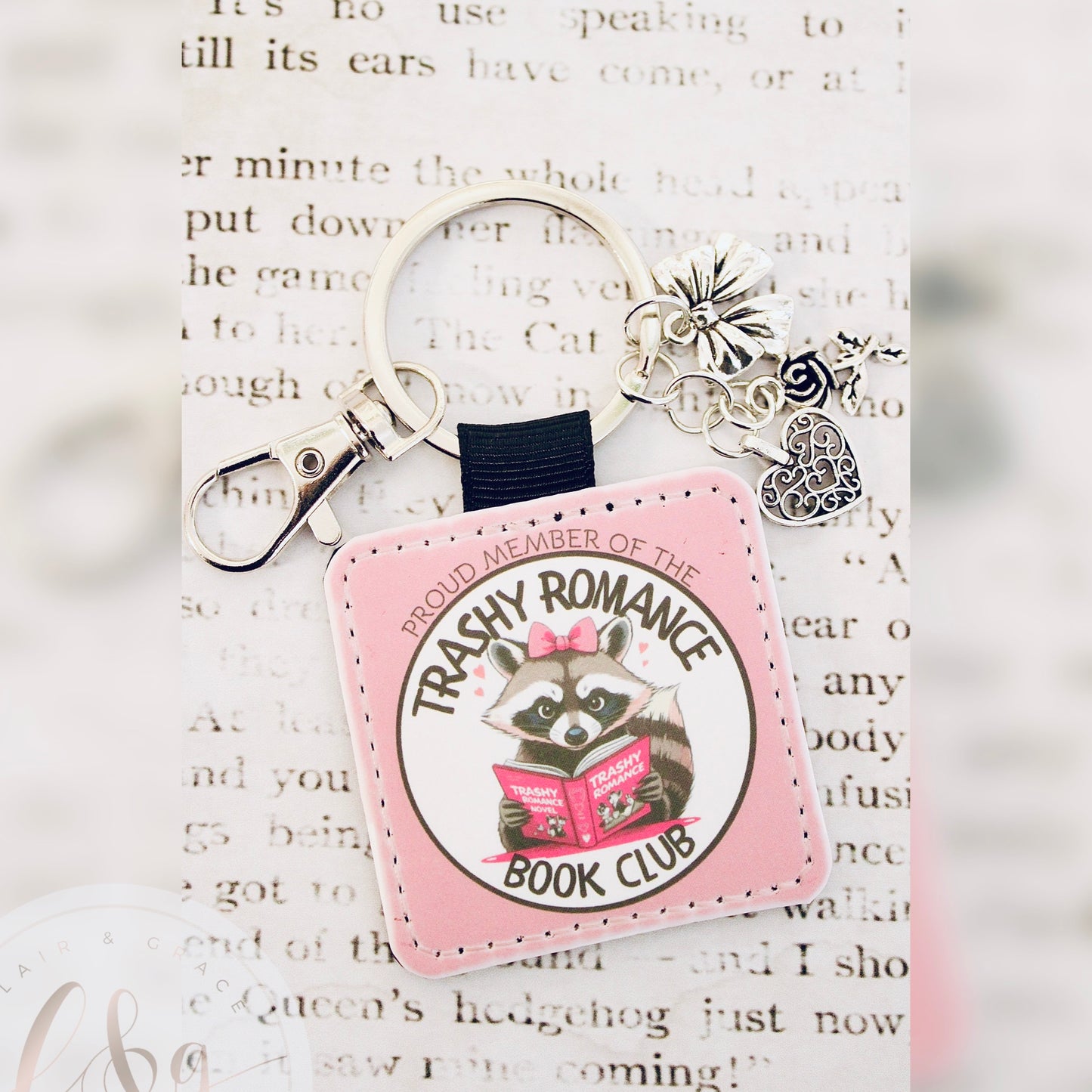 Trashy Romance Book Club Keychain