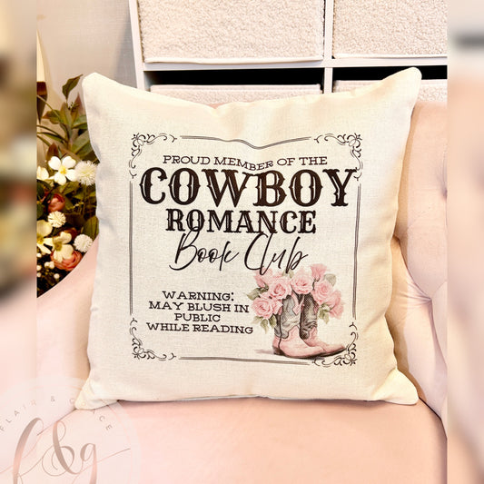 Cowboy Romance Book Club Cushion Cover