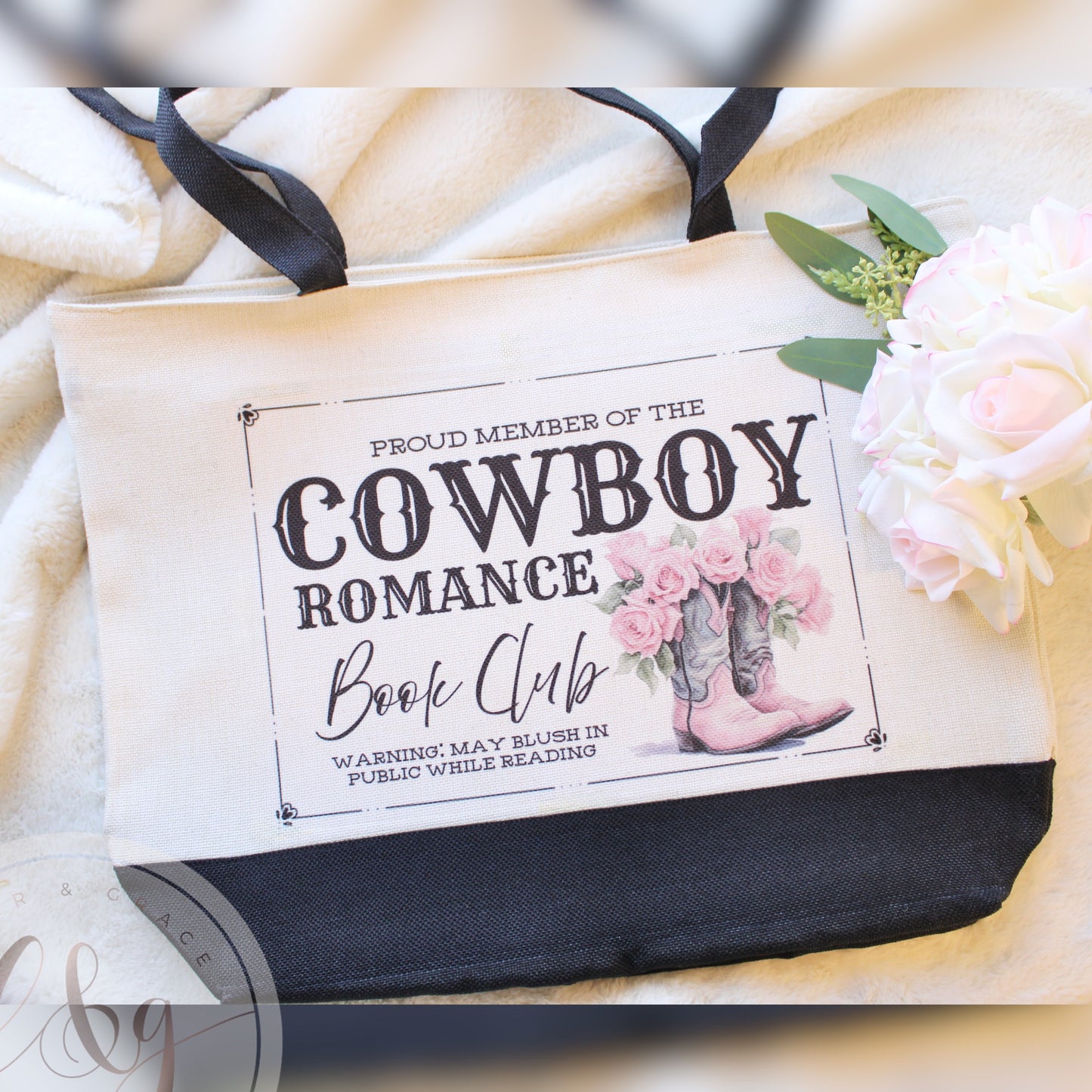 Cowboy Romance Book Club Tote Bag