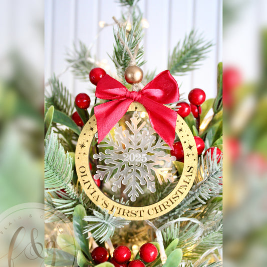 Baby’s 1st Christmas Personalised Ornament