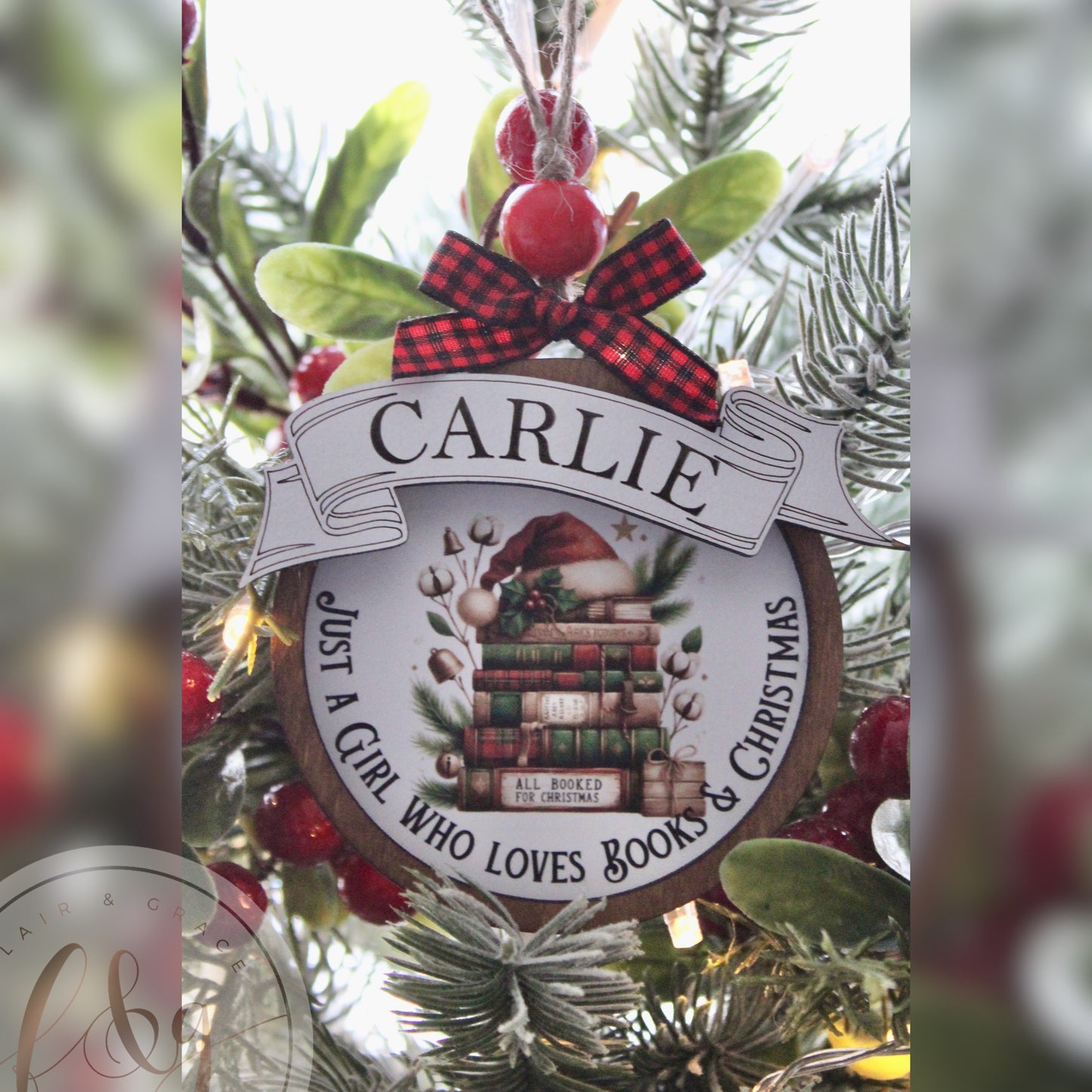 Personalised Bookish Ornament