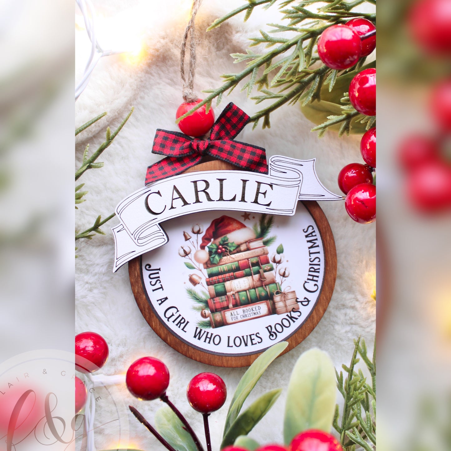 Personalised Bookish Ornament