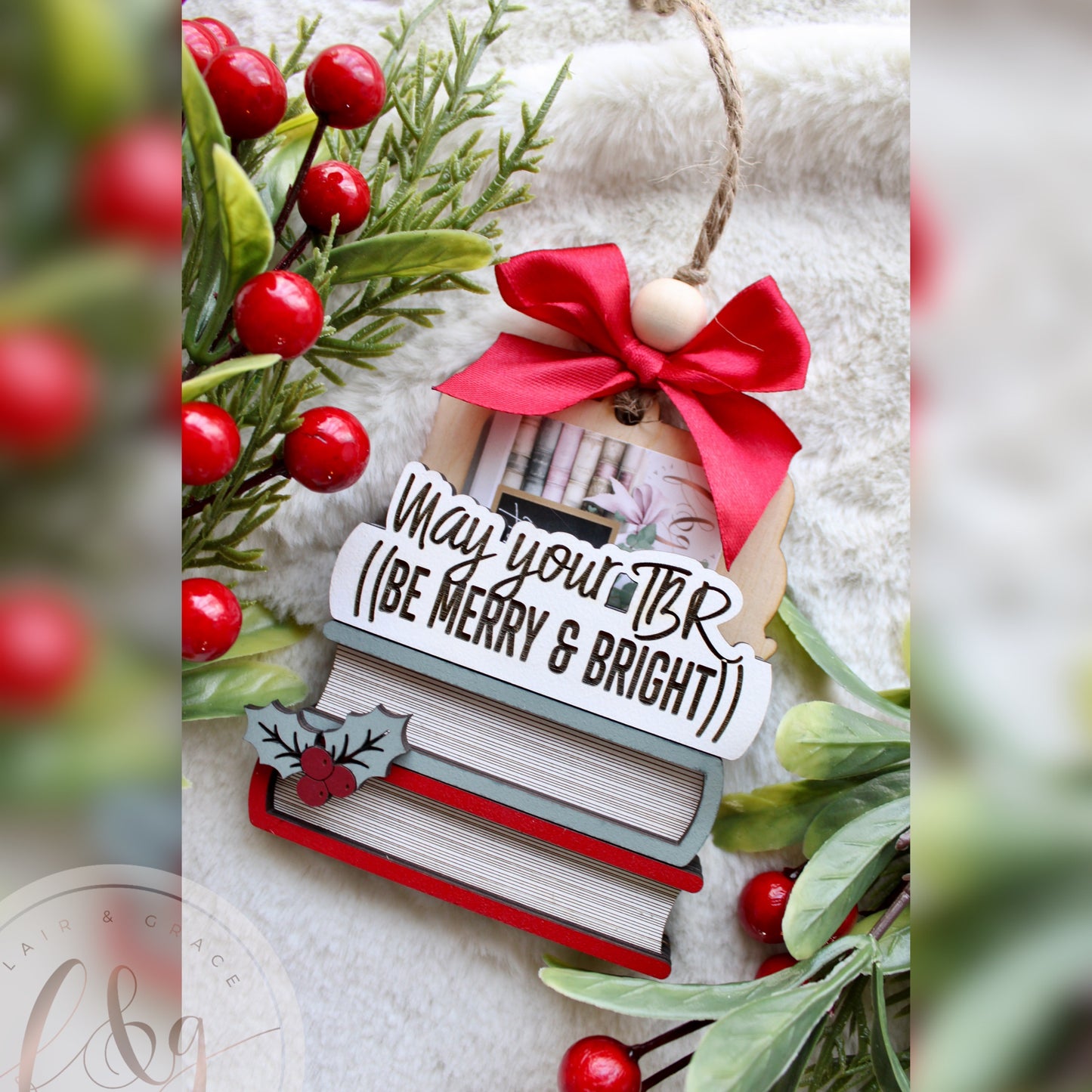 Bookish Gift Card Holder Ornament