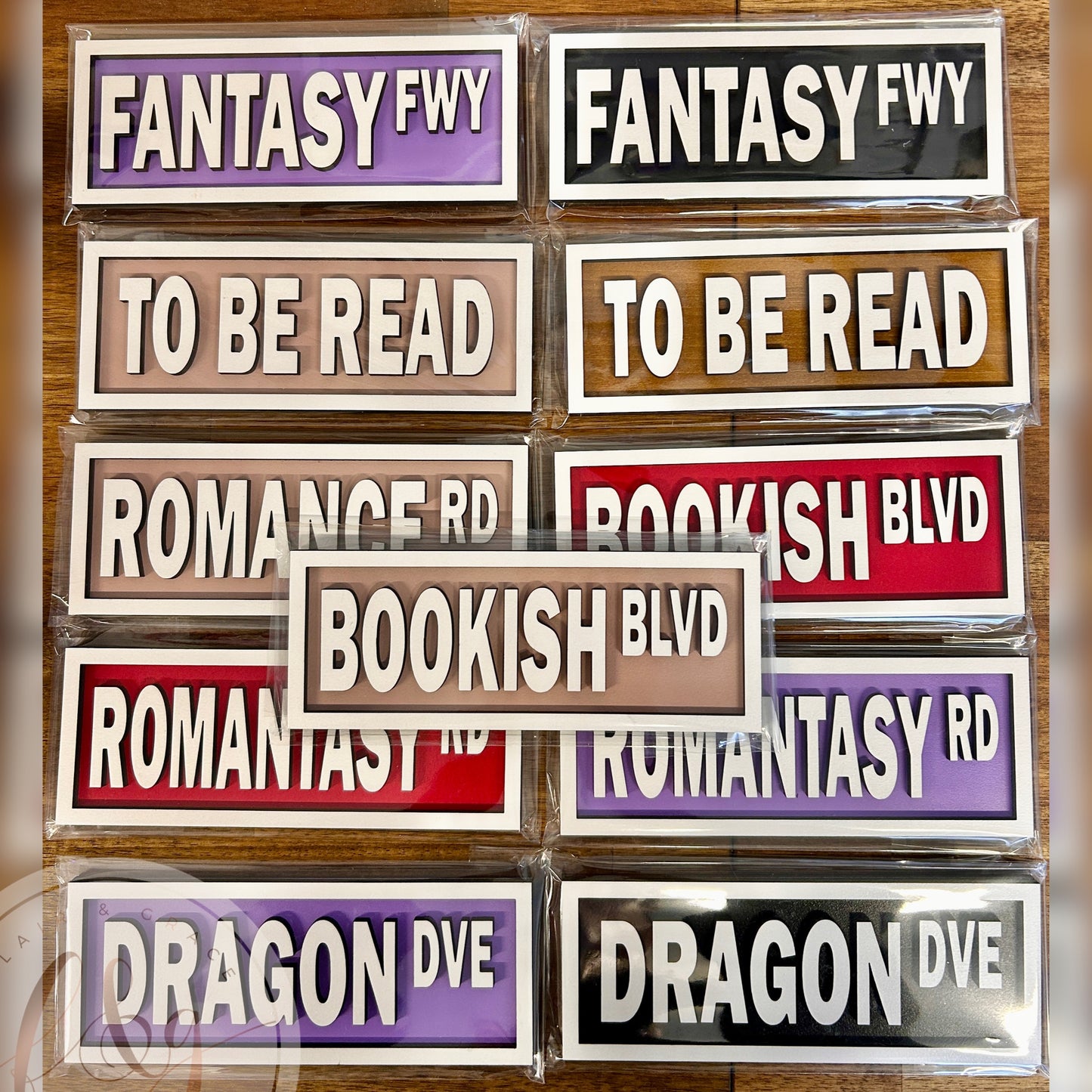 IN STOCK Book Genre Street Signs
