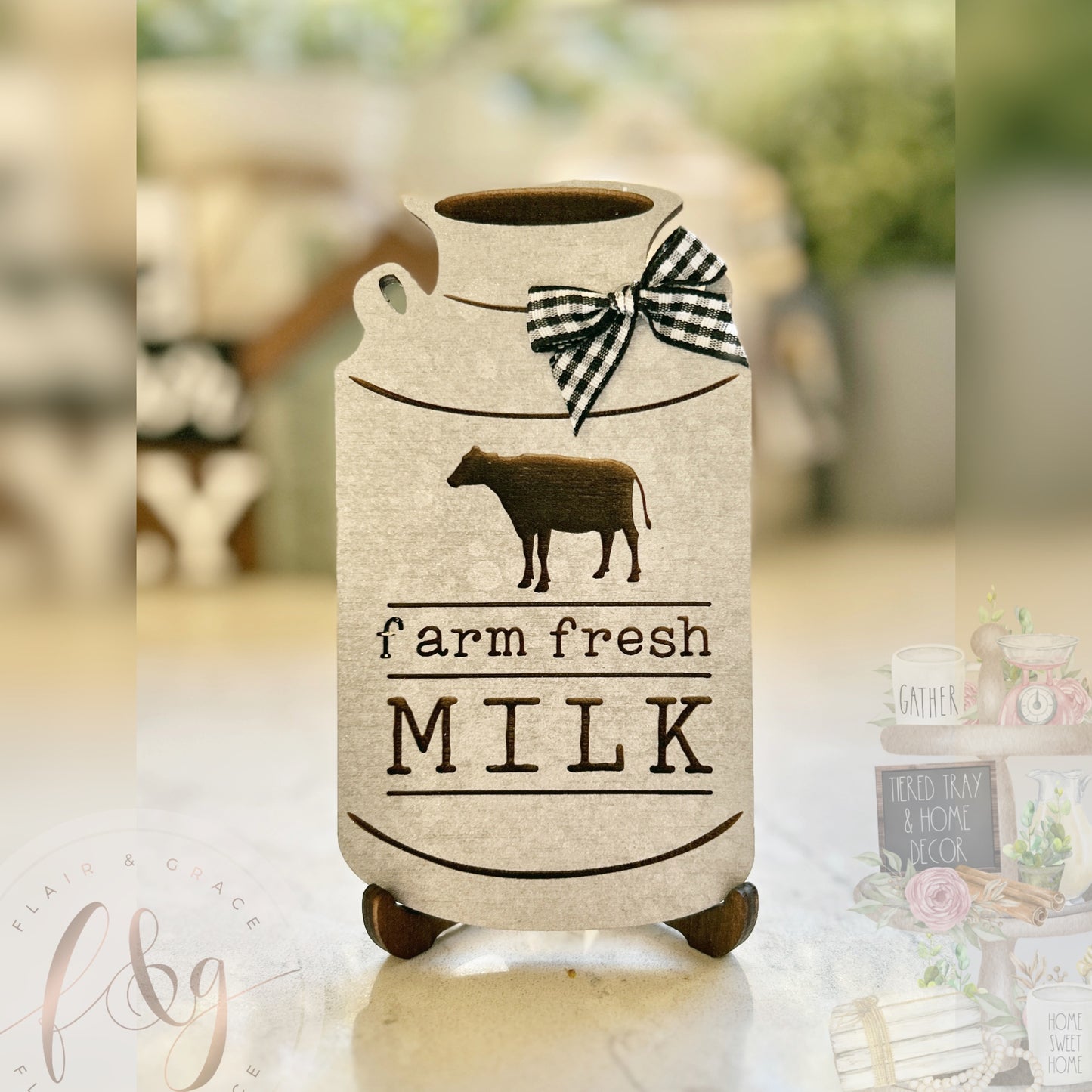 Farmhouse Collection - Farm Fresh Milk Can Sign