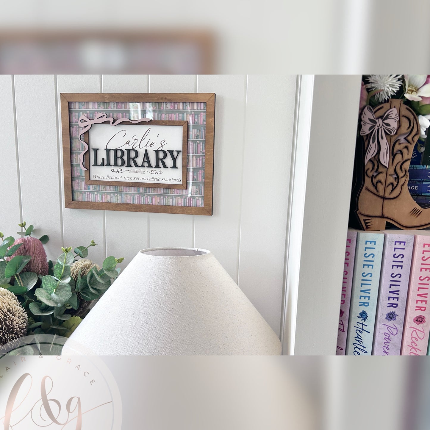 Personalised Library Sign