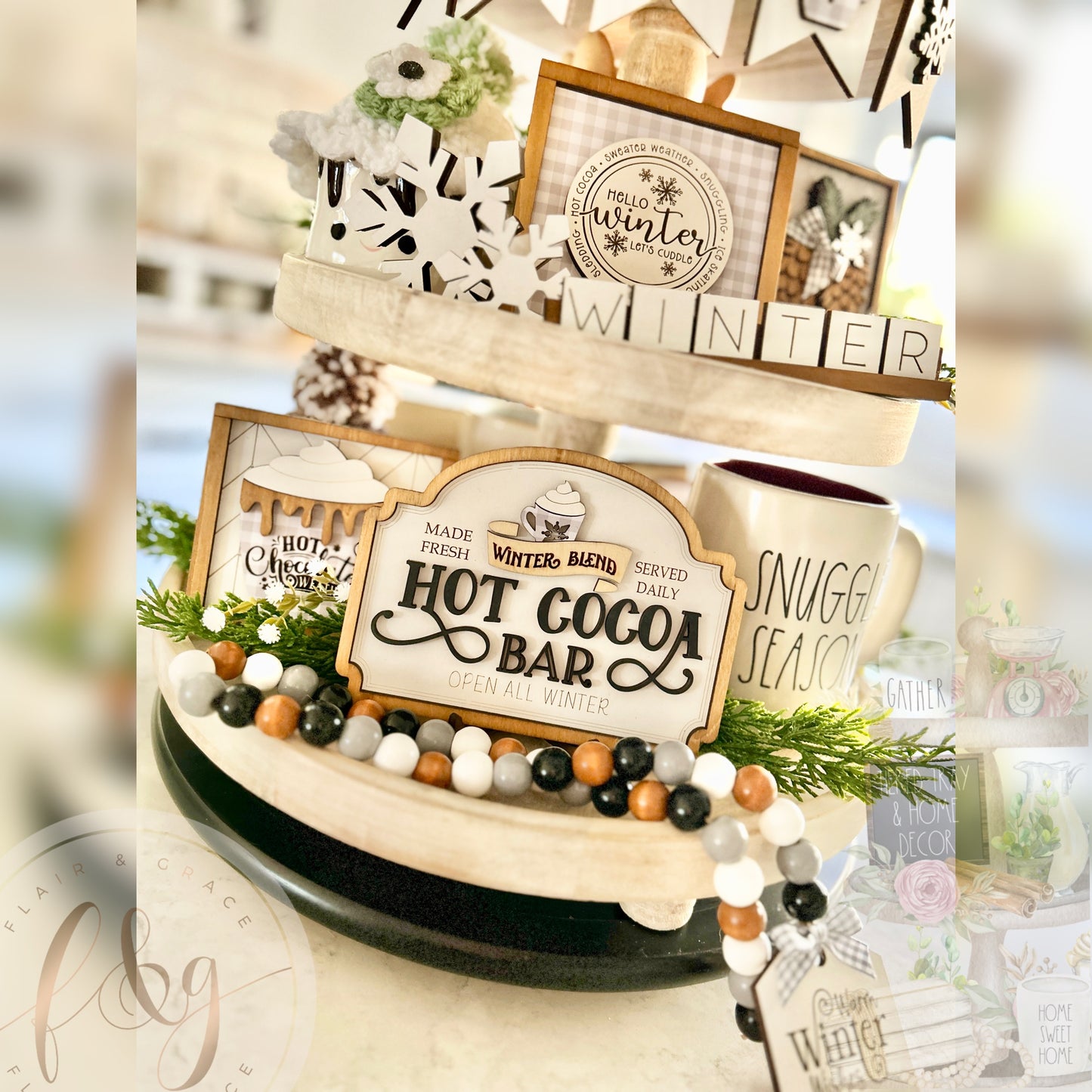 Farmhouse Winter Collection - WINTER Scrabble Rack