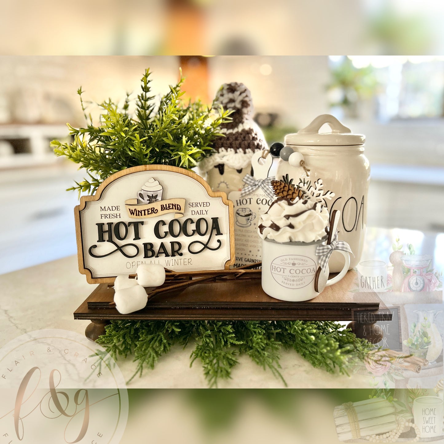 Farmhouse Winter Collection - Hot Cocoa Mini Mug Fake Bake