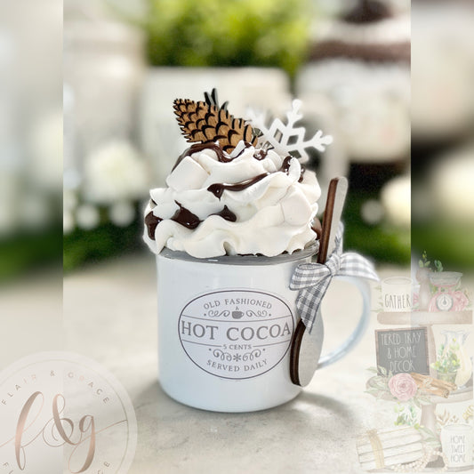 Farmhouse Winter Collection - Hot Cocoa Mini Mug Fake Bake