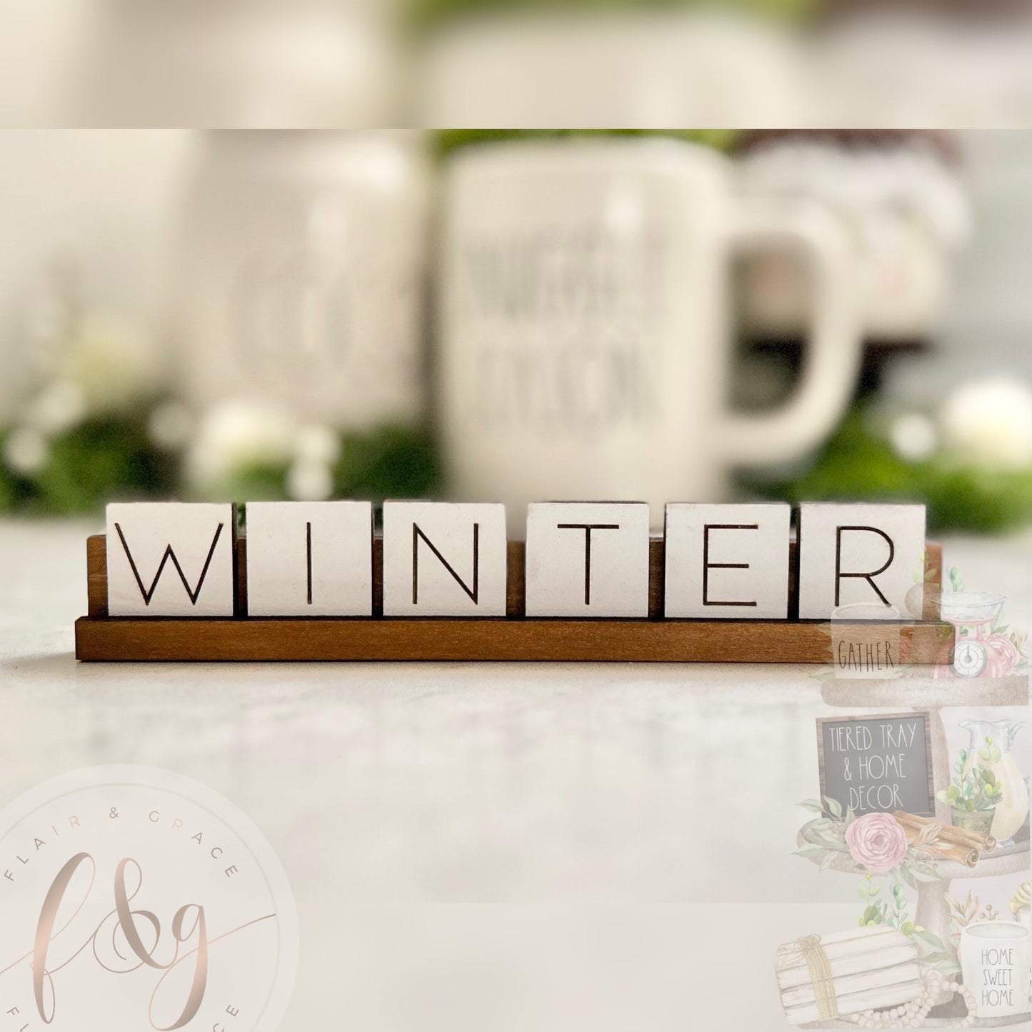 Farmhouse Winter Collection - WINTER Scrabble Rack