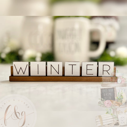 Farmhouse Winter Collection - WINTER Scrabble Rack