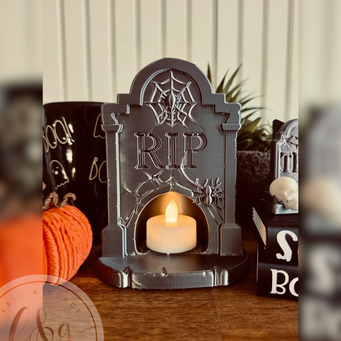 RIP Tombstone Tealight Holder