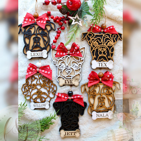 Personalised Dog Christmas Tree Ornament