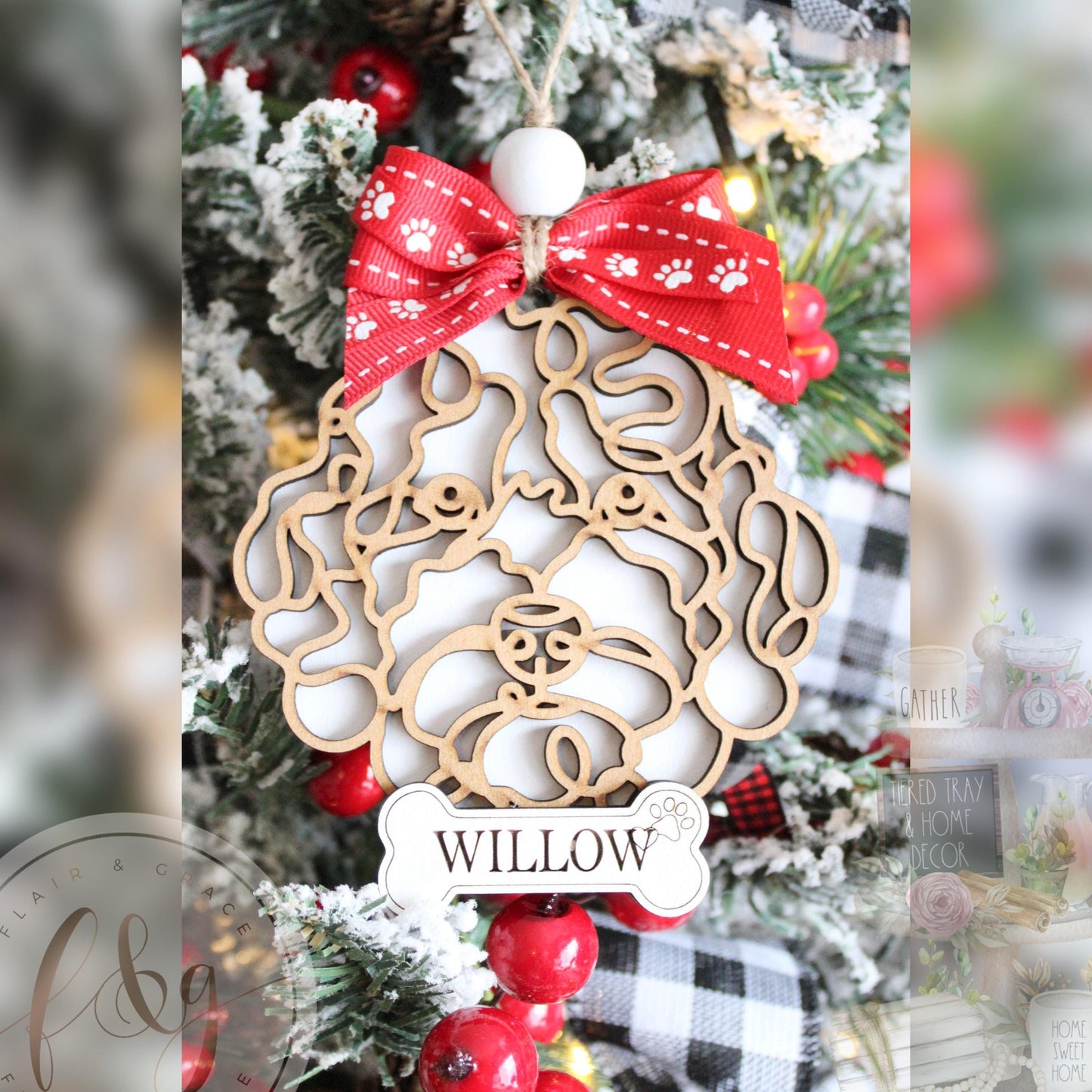 Personalised Dog Christmas Tree Ornament