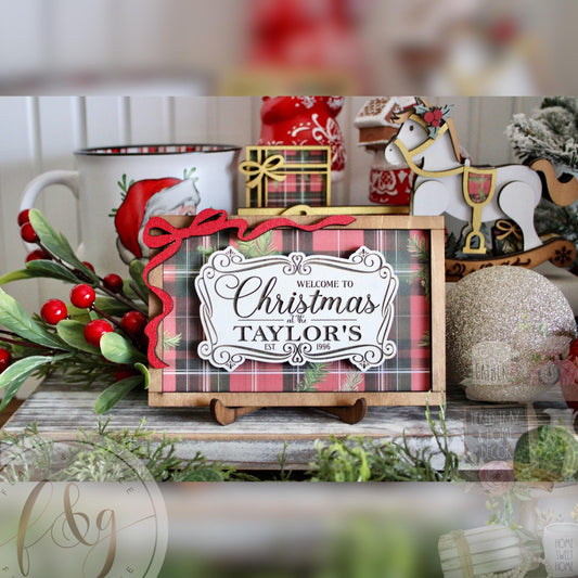 Welcome to Christmas Personalised Sign