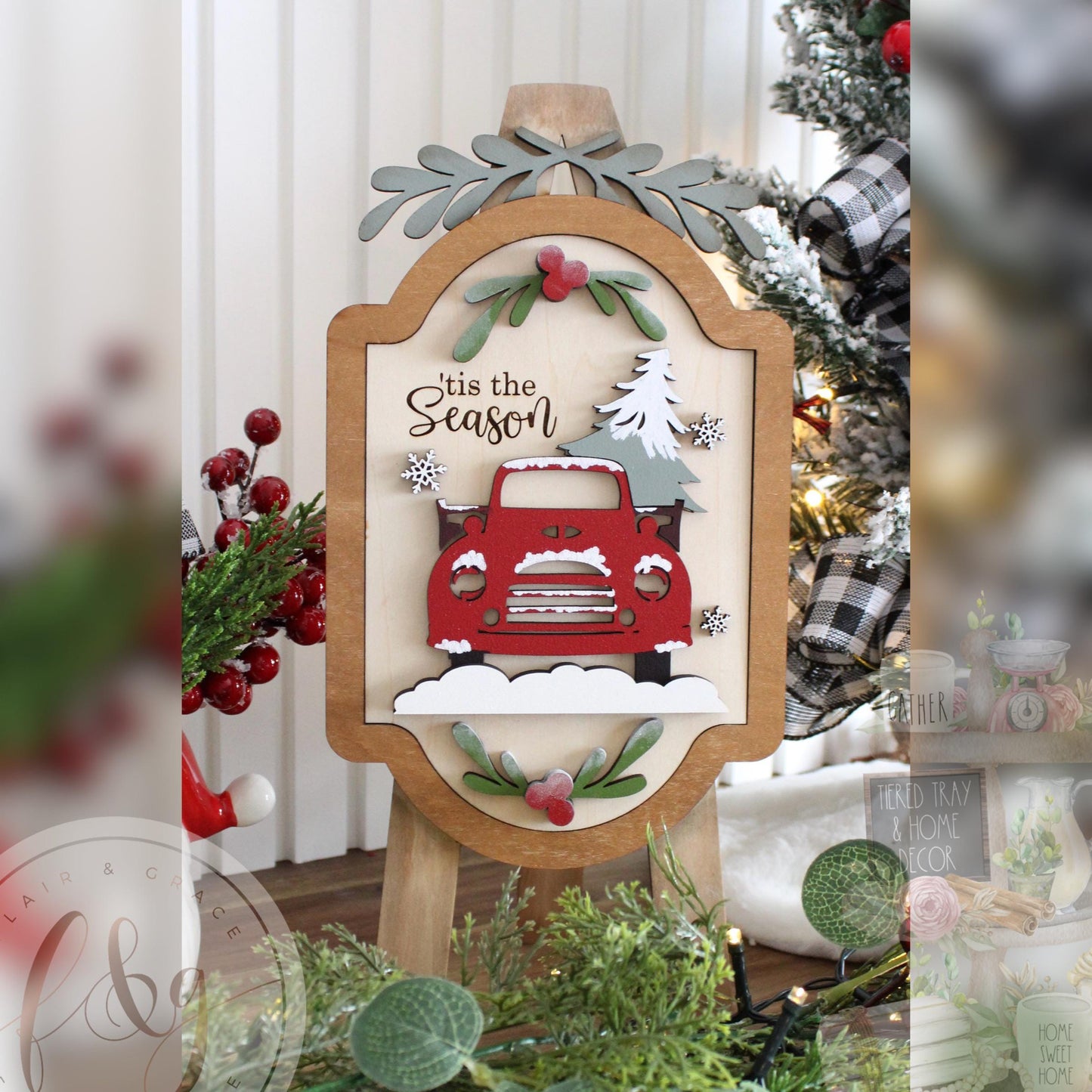 Interchangeable Easel Christmas Inserts (INSERTS ONLY)