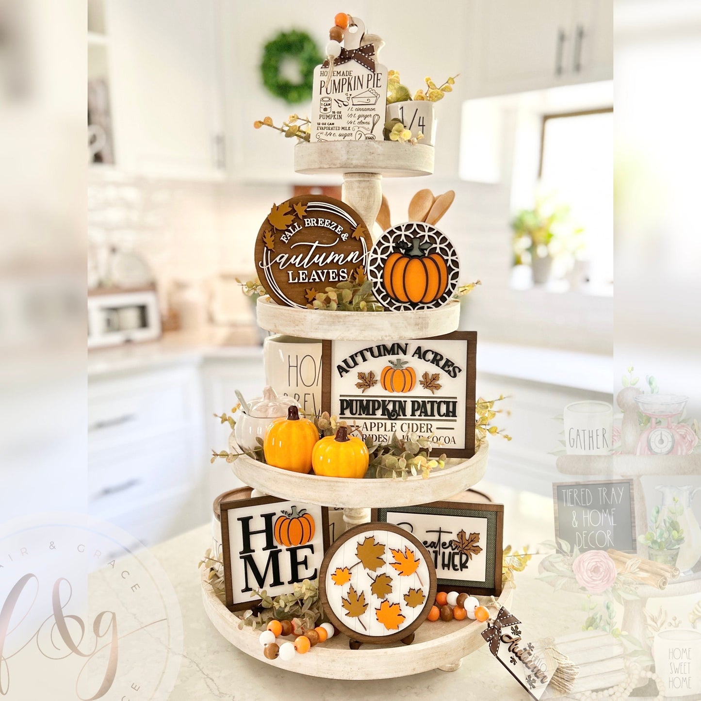 Autumn Days Collection - Pumpkin Pie Recipe Boards