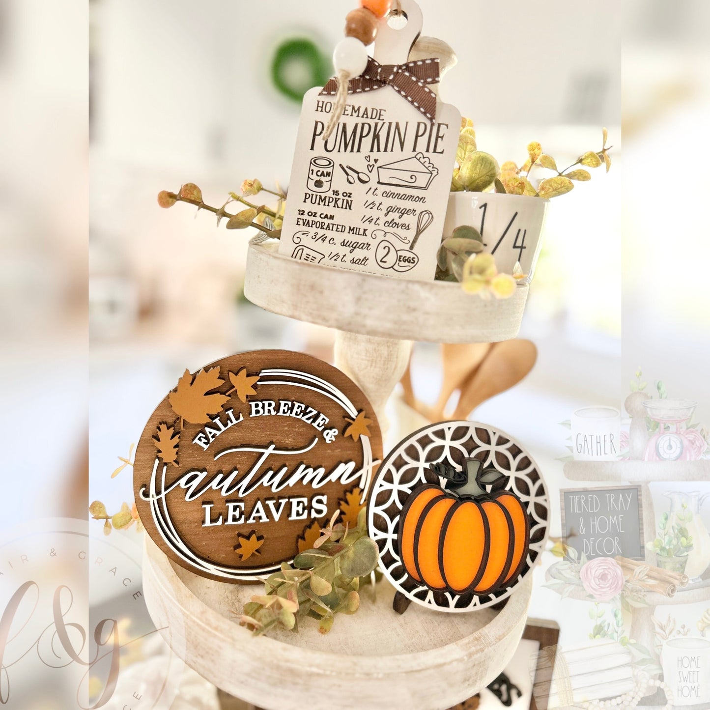 Autumn Days Collection - Pumpkin Pie Recipe Boards