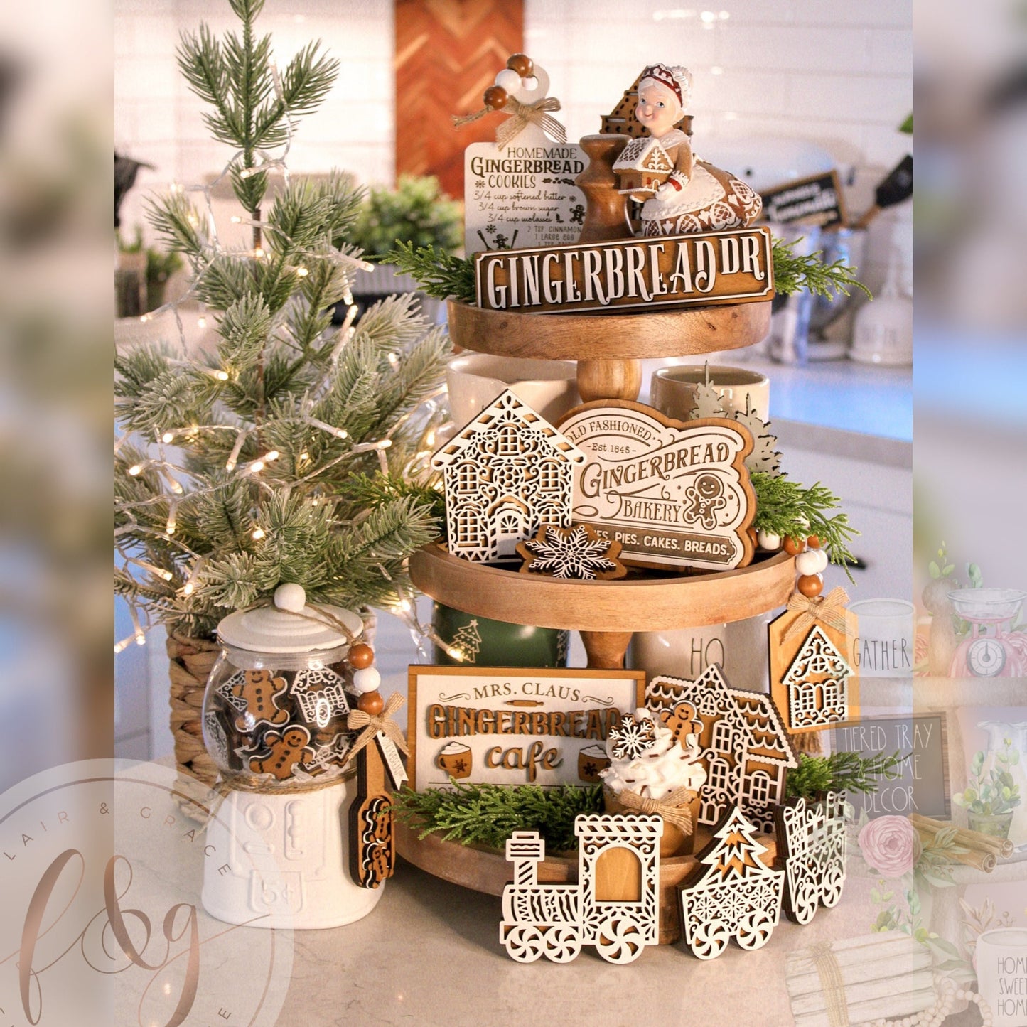 Gingerbread Dve Collection - Train Set