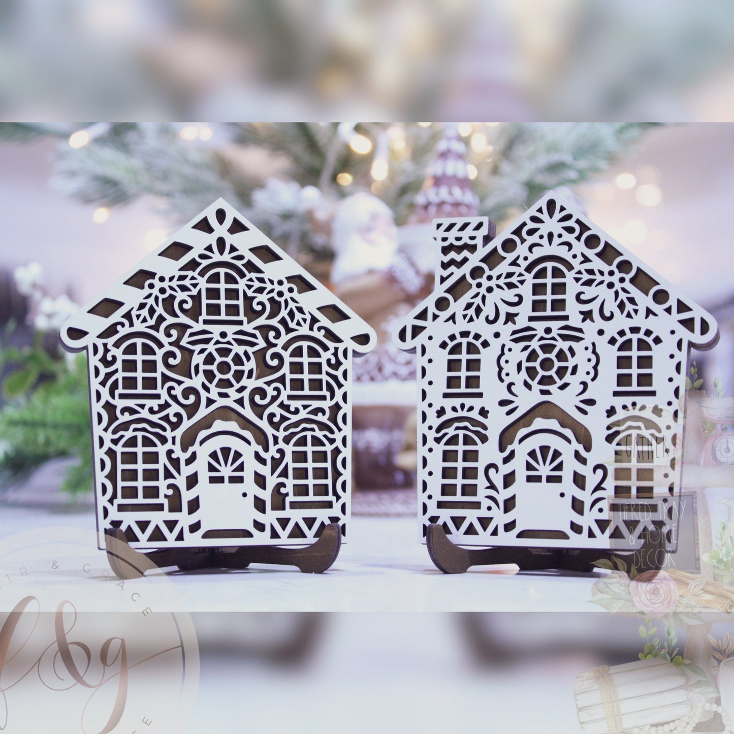 Gingerbread Dve Collection - Set of 2 Gingerbread Houses