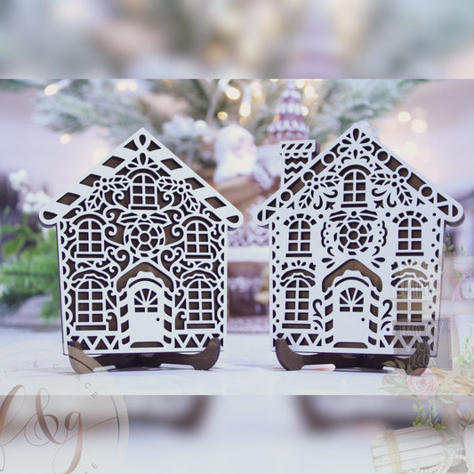 Gingerbread Dve Collection - Set of 2 Gingerbread Houses