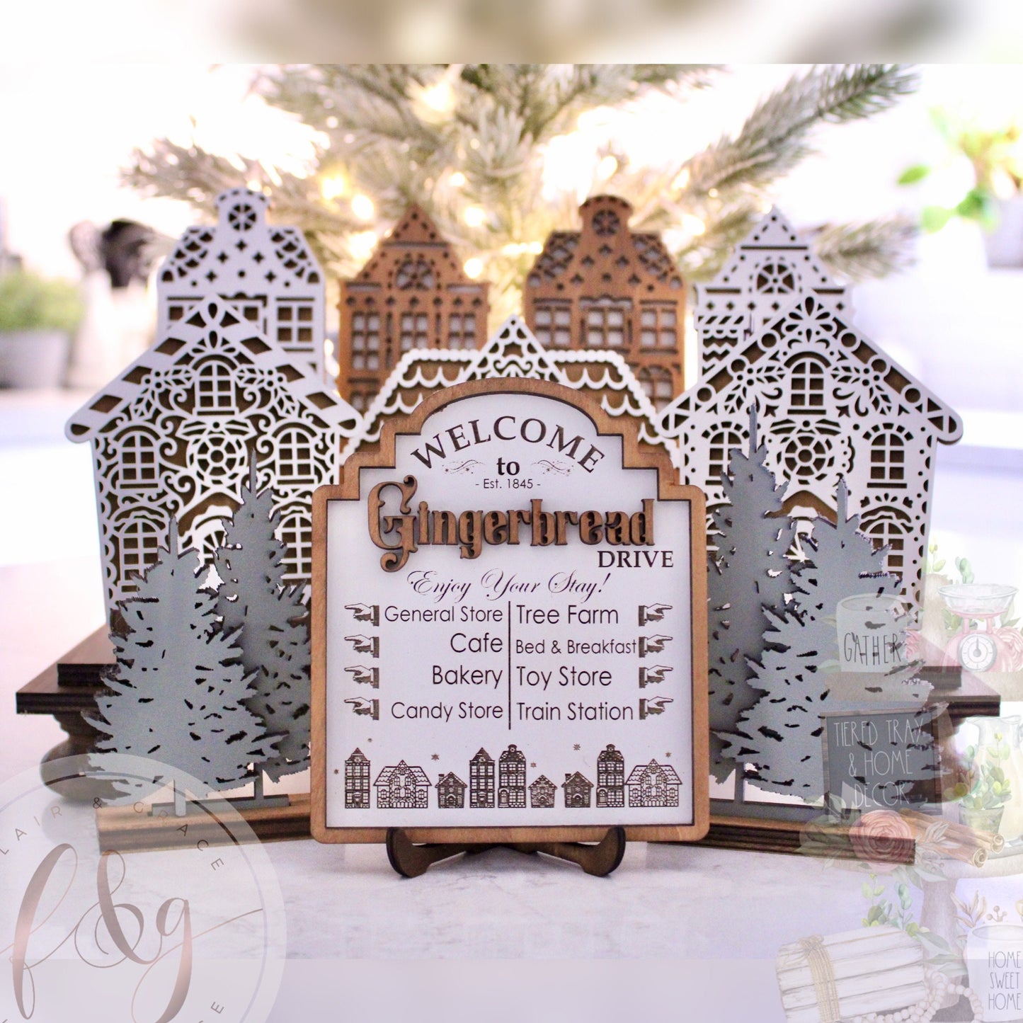 Gingerbread Dve Collection - Set of 2 Gingerbread Townhouses