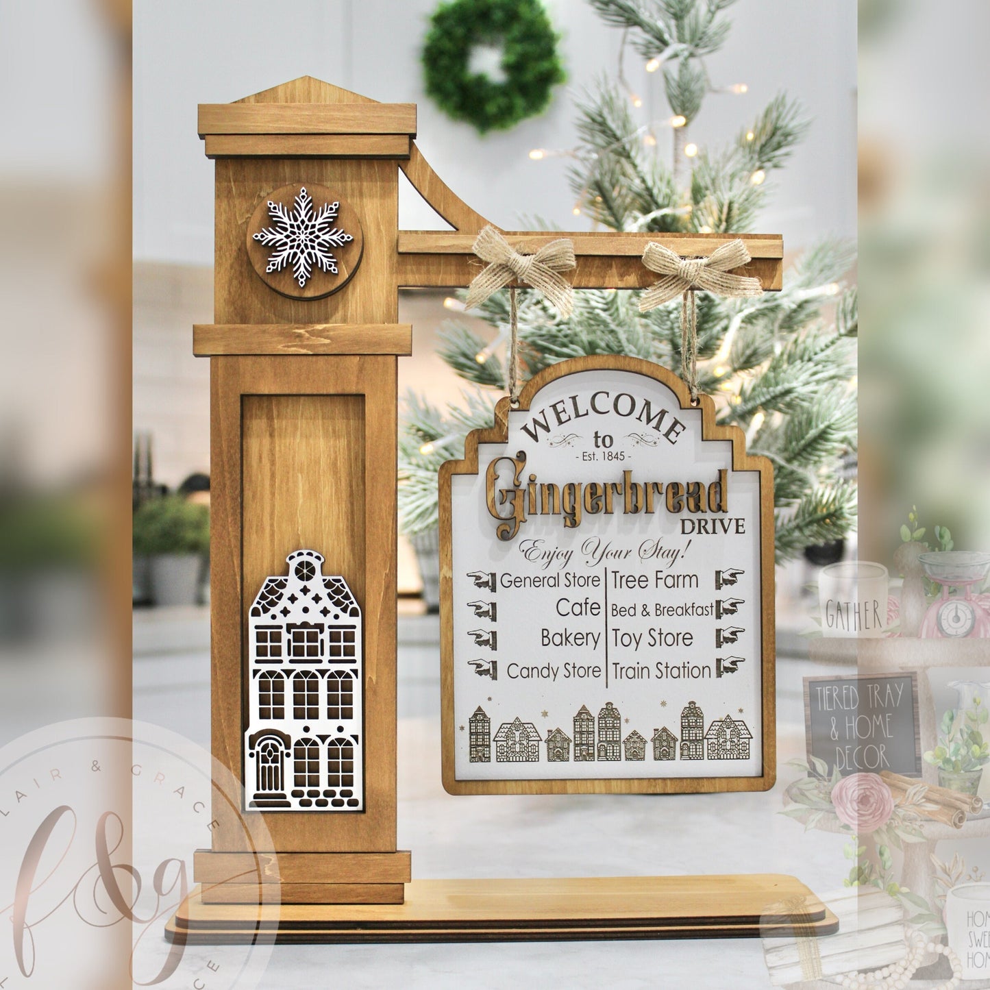 Gingerbread Drive Directory Sign Post