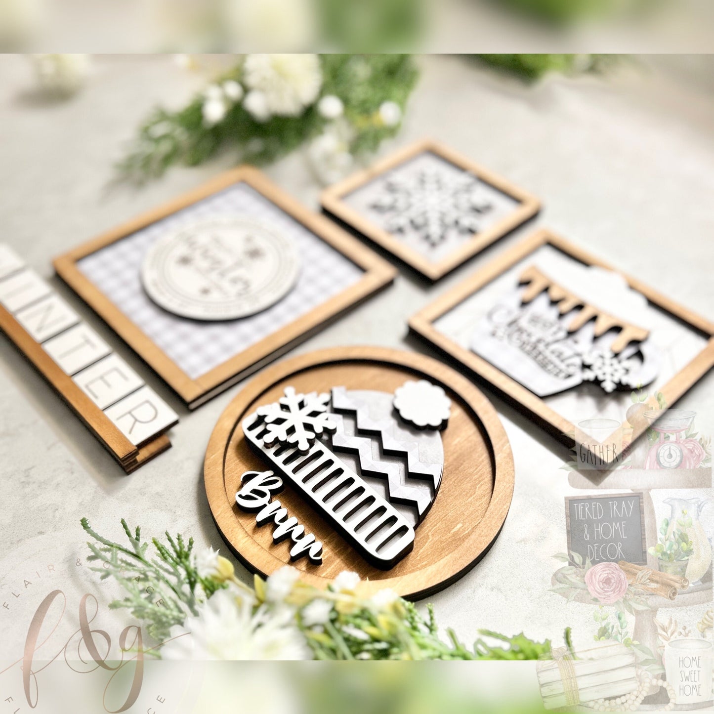 Farmhouse Winter Collection - 5 piece Base Set