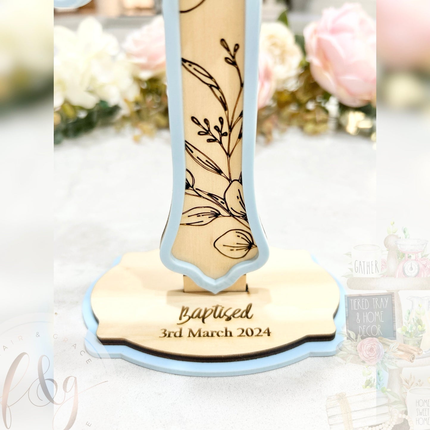 Baptism Christening Cross Gift Personalised