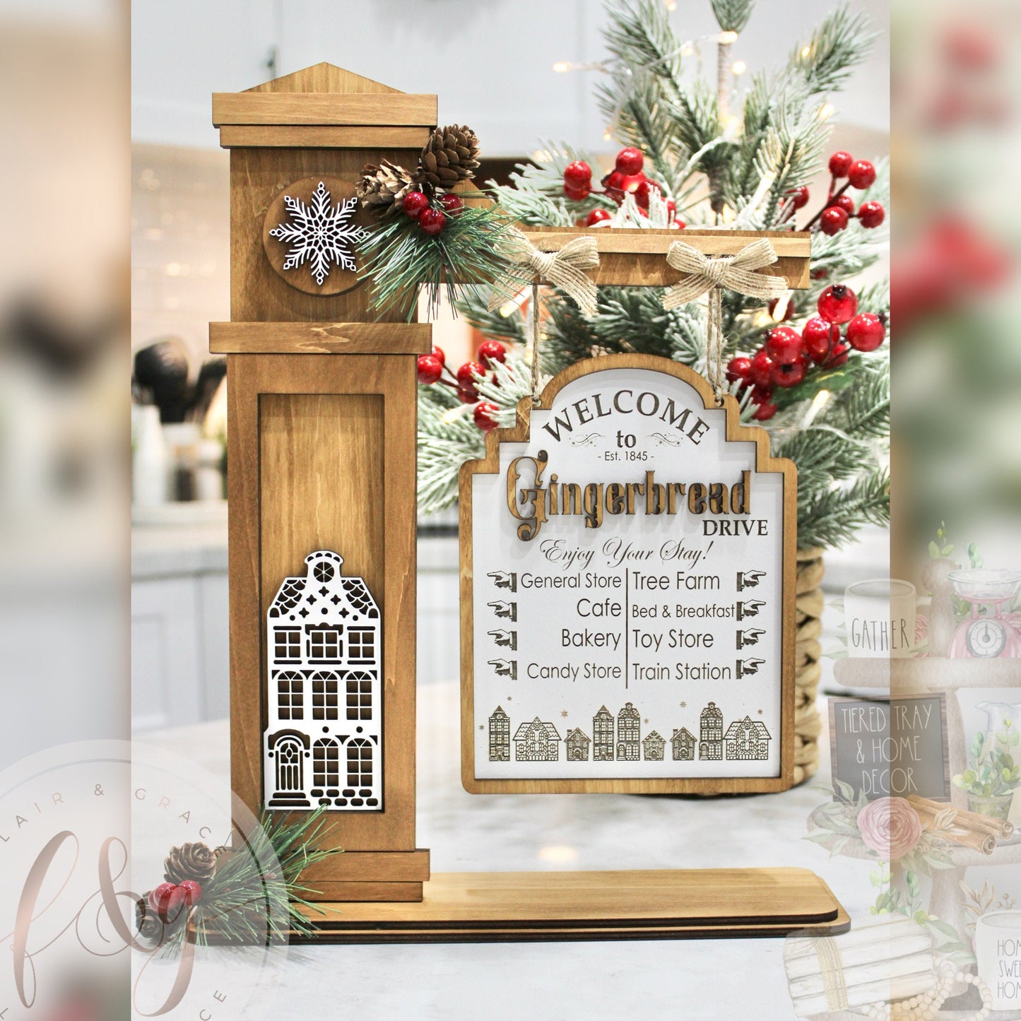 Gingerbread Drive Directory Sign Post