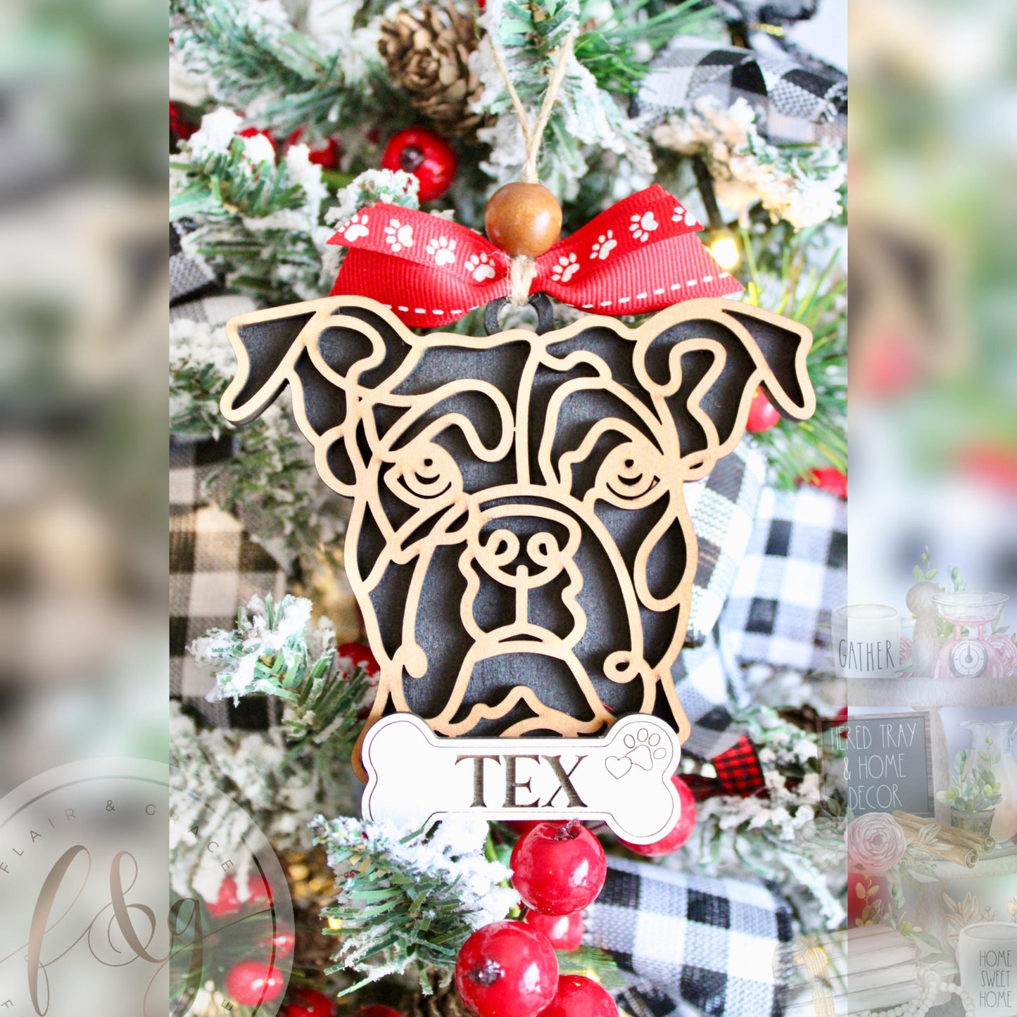 Personalised Dog Christmas Tree Ornament