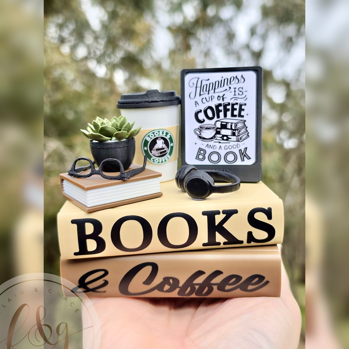 Books & Coffee Book Stack