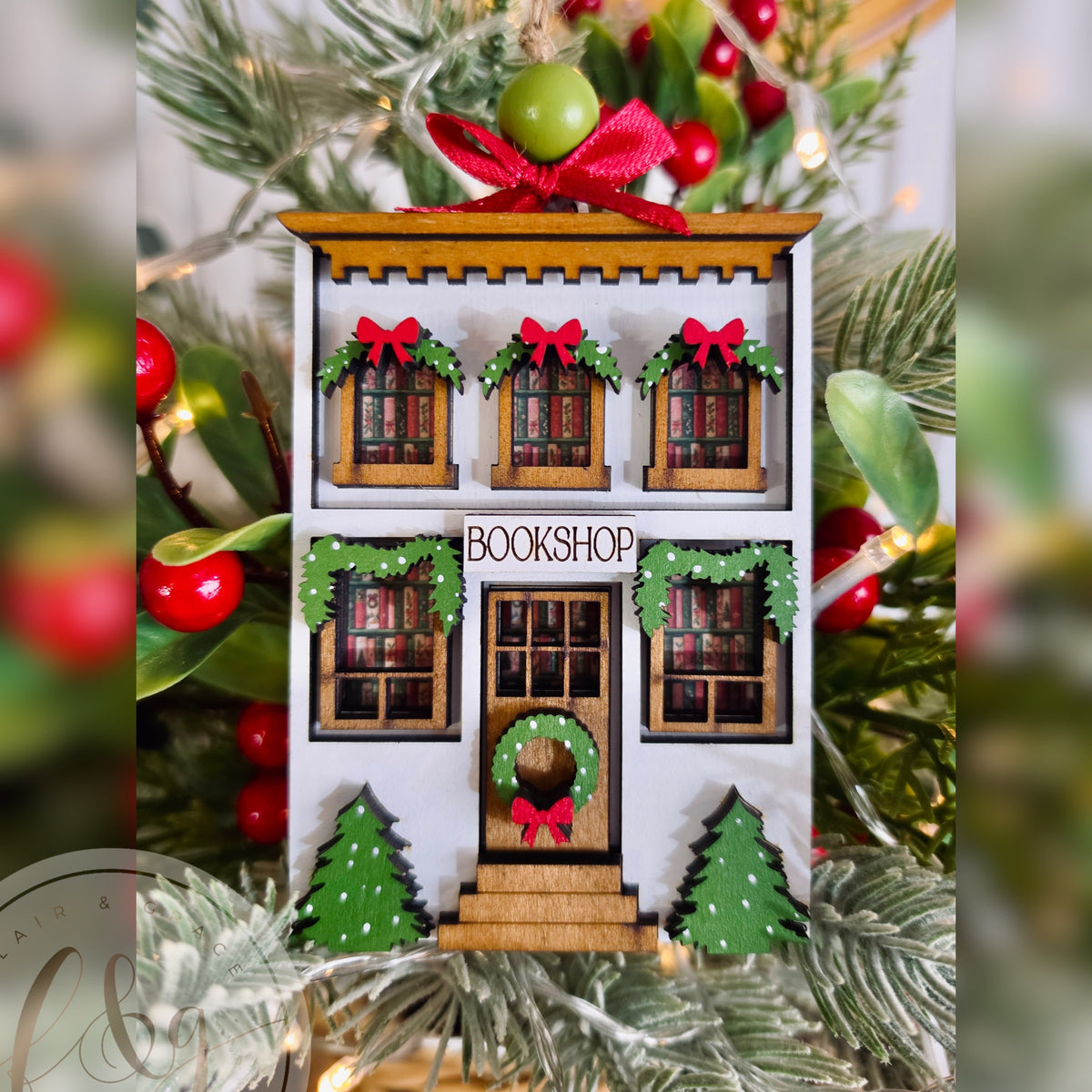 Christmas Bookshop Ornament