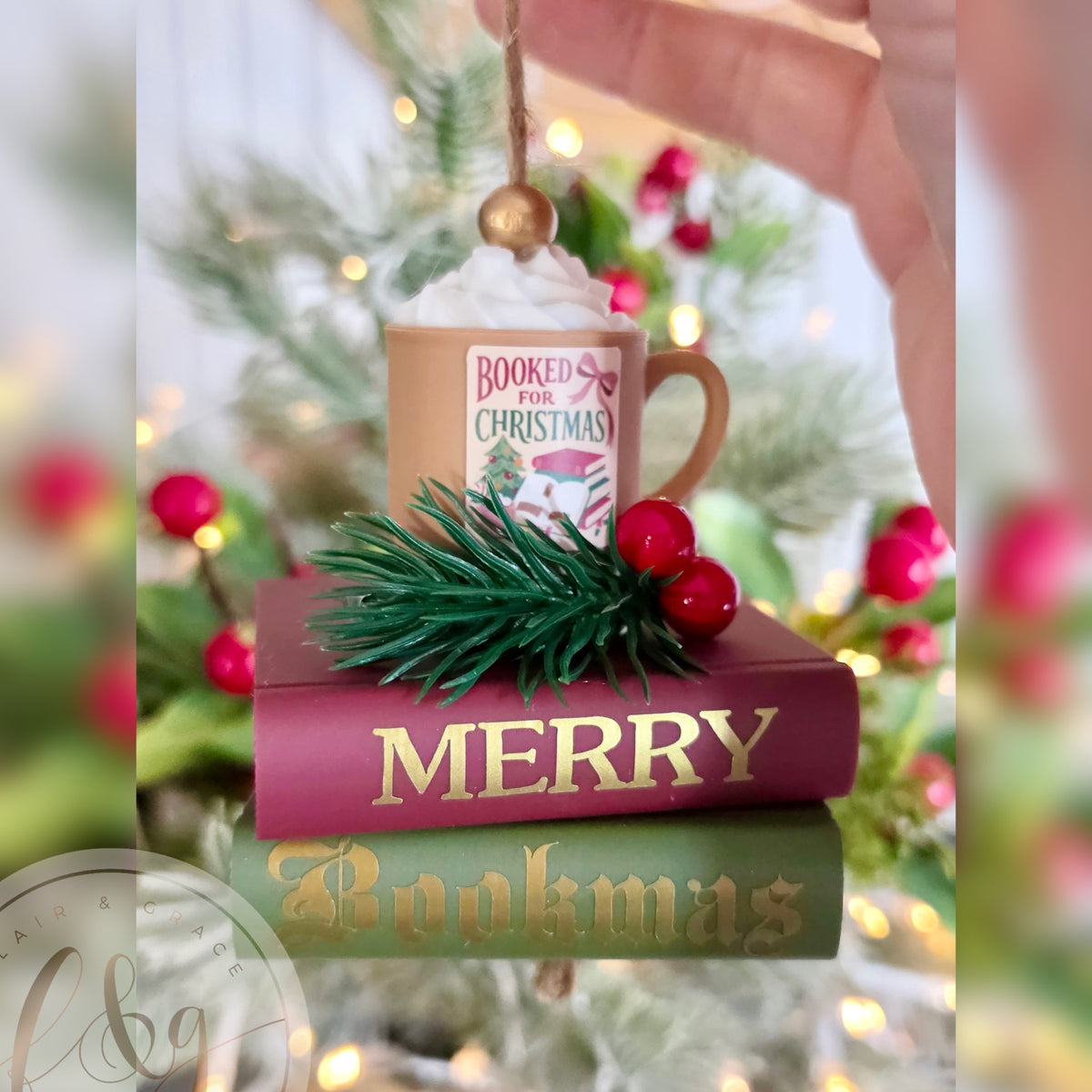 Merry Bookmas Ornament