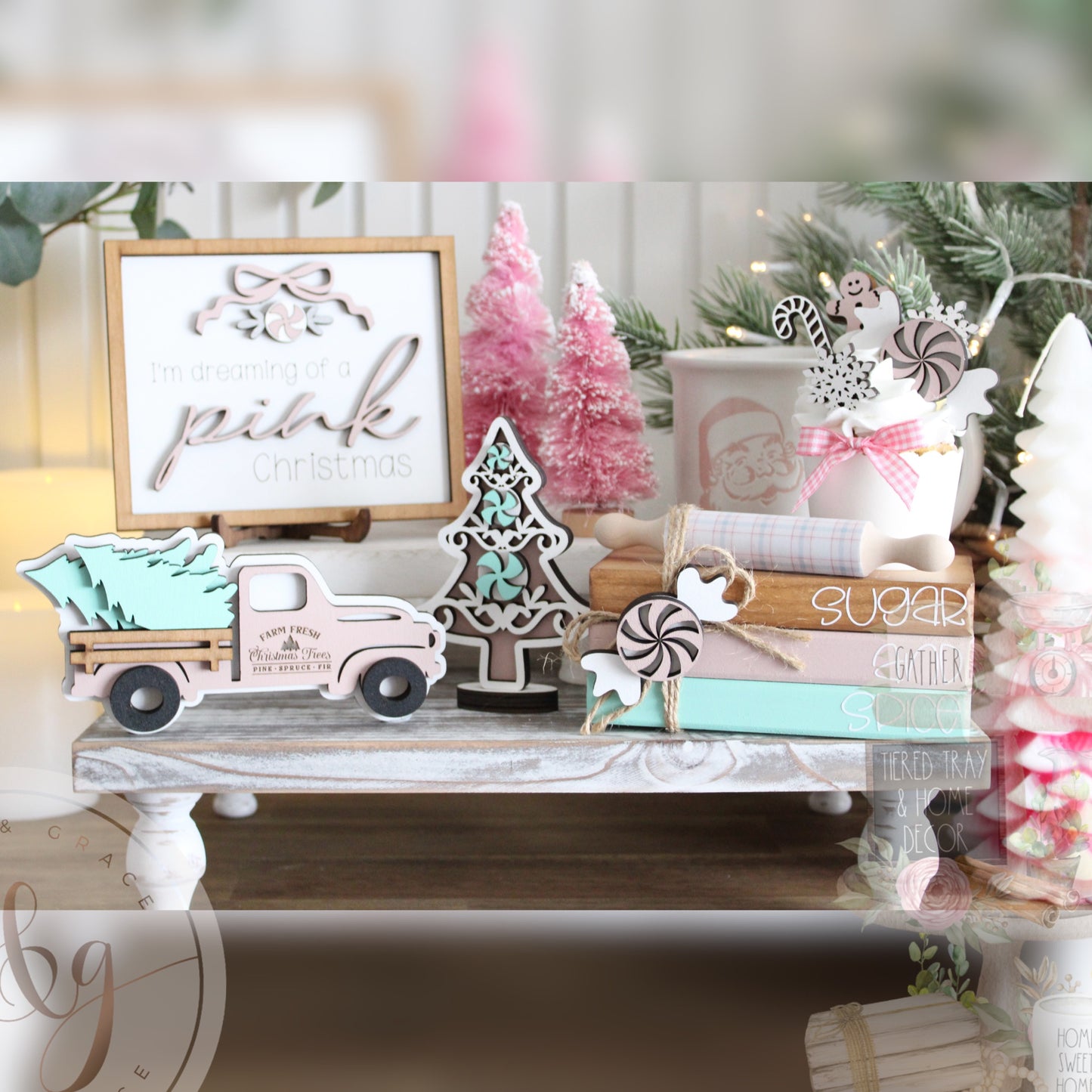 Pinkmas Collection - Gingerbread Tree (freestanding)