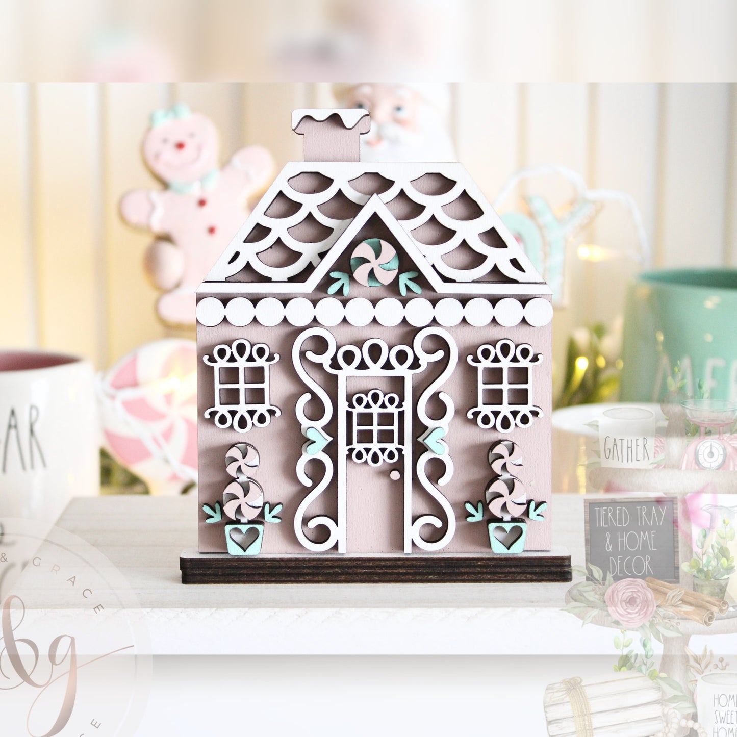 Pinkmas Collection - Gingerbread House (freestanding)