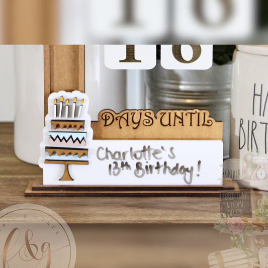 Birthday Countdown Calendar INSERT ONLY