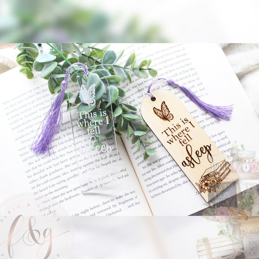 This where I fell asleep Bookmark